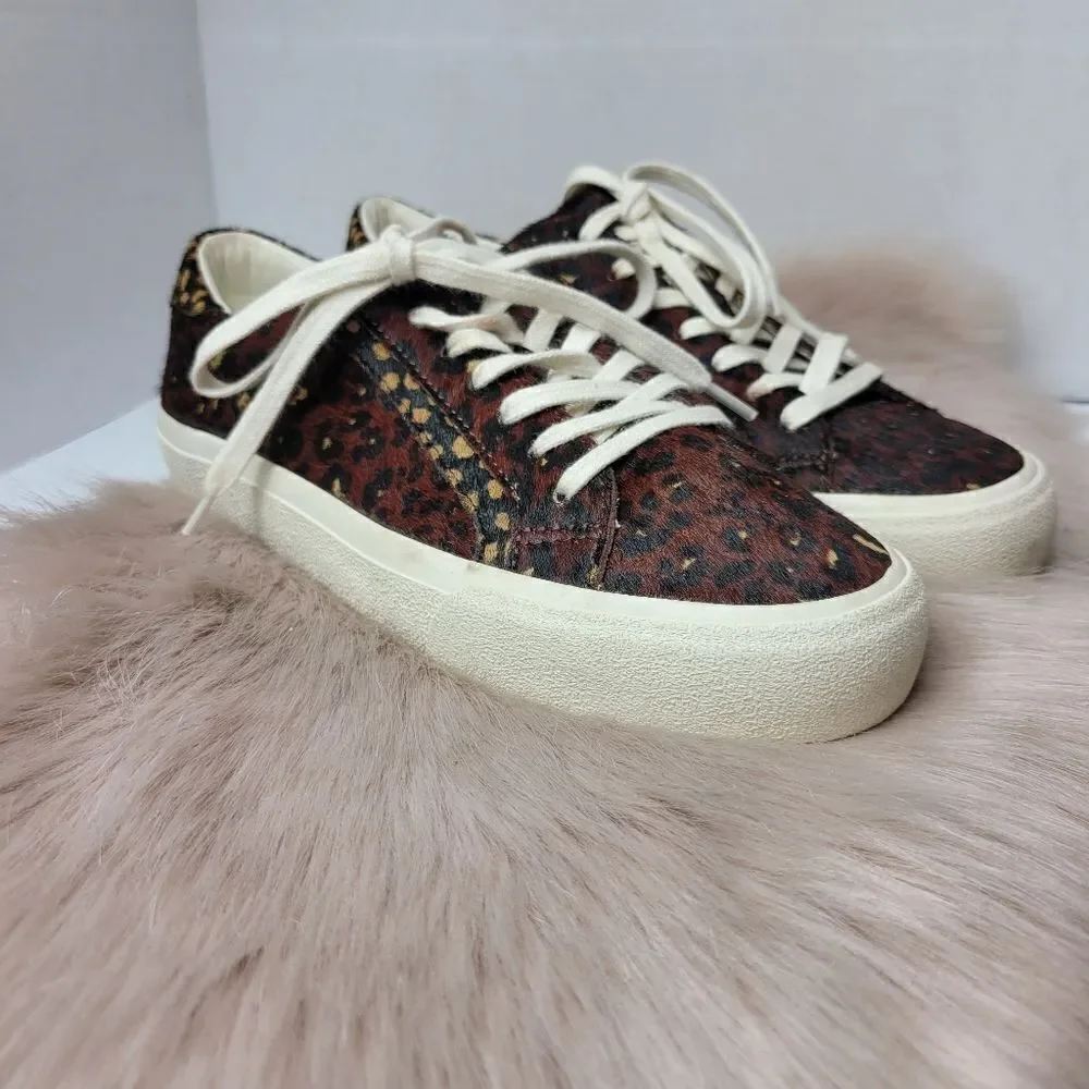 Madewell Sidewalk Lowtop Sneakers Leopard Print Sneaker Size 8.5